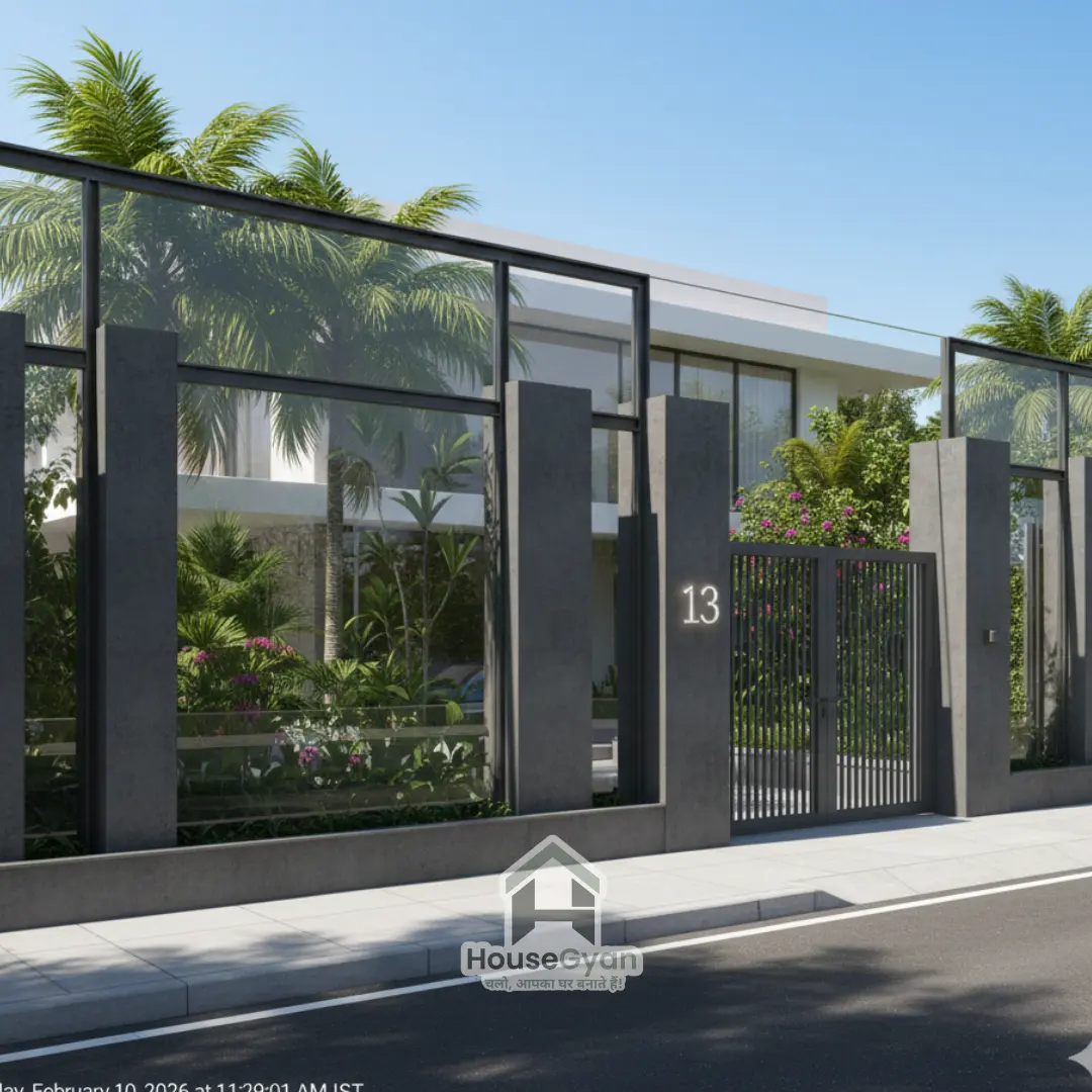 compound wall design elevation