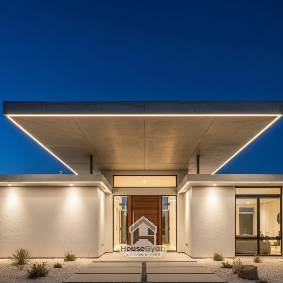 single floor front elevation design