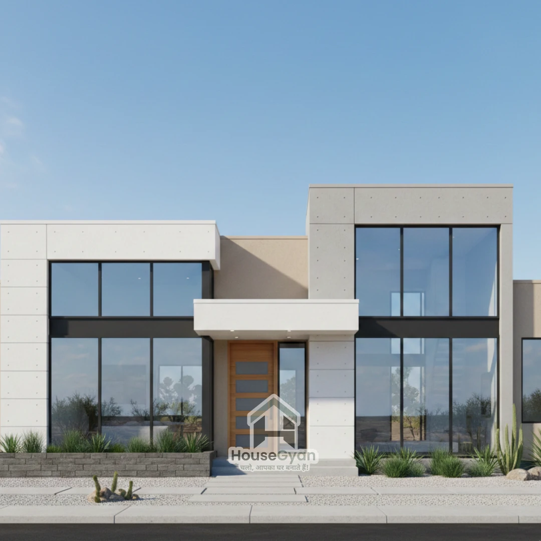 single floor front elevation design