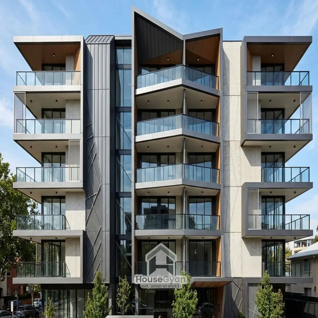 modern apartment building elevation