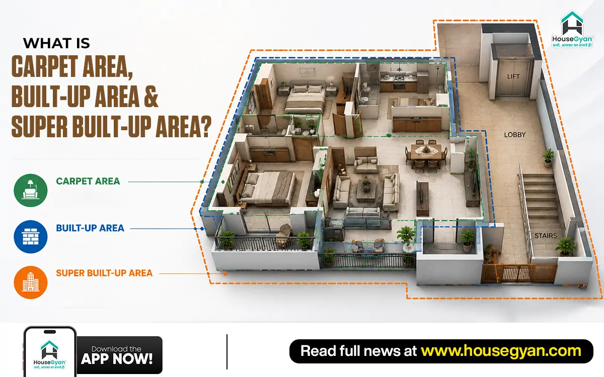 What is Carpet Area, Built-up Area & Super Built-up Area?